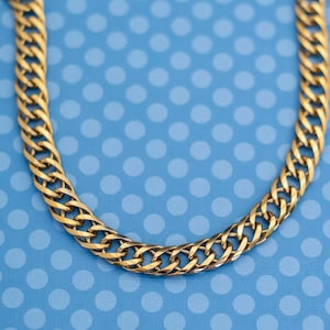 Vintage Boho Gold Tone Chain Necklace 29 Inches - M10