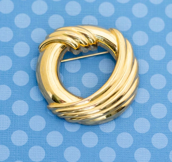 Vintage Art Nouveau Spiral Brooch - M21 - image 1