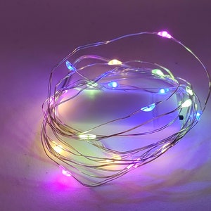 6.5 FT 20 LED String Fairy Lights Copper Wire Battery Powered Waterproof Decor Different Colors Available US Seller Rainbow