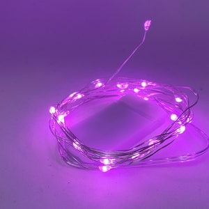 6.5 FT 20 LED String Fairy Lights Copper Wire Battery Powered Waterproof Decor Different Colors Available US Seller Purple