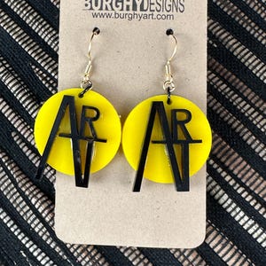Solid Circle Art Earrings