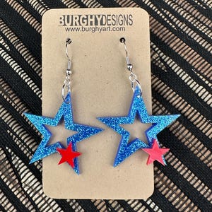 Star dangle earrings