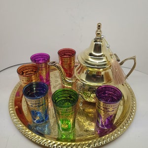 Teapot set, Moroccan teapot, teapot for one and cup, Moroccan national drink, teapot, teapot for one with strainer, teapot