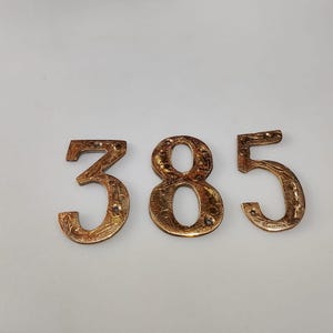 vintage house numbers - brass house number - salvaged address number - large brass number - brass sign number