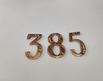 vintage house numbers - brass house number - salvaged address number - large brass number - brass sign number