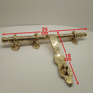 Moroccan Vintage Style Brass Door Latch, Antique Moroccan Design Door Bolt, 100% Solid Brass Handmade