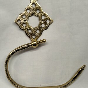 Anello porta carta igienica in ottone a traliccio fatto a mano, arredo bagno in ottone marocchino,