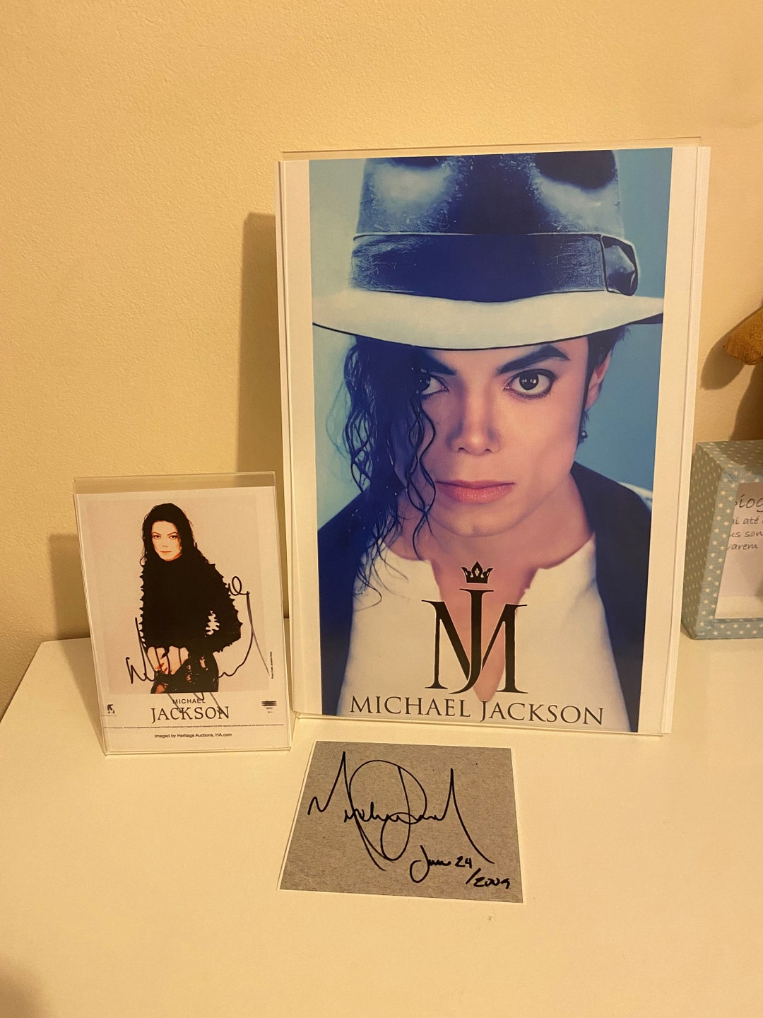 Michael Jackson Signed Autograph Photo Etsy