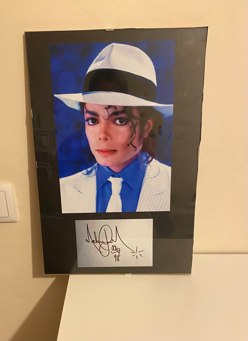 Michael Jackson Signed Autograph Photo Etsy