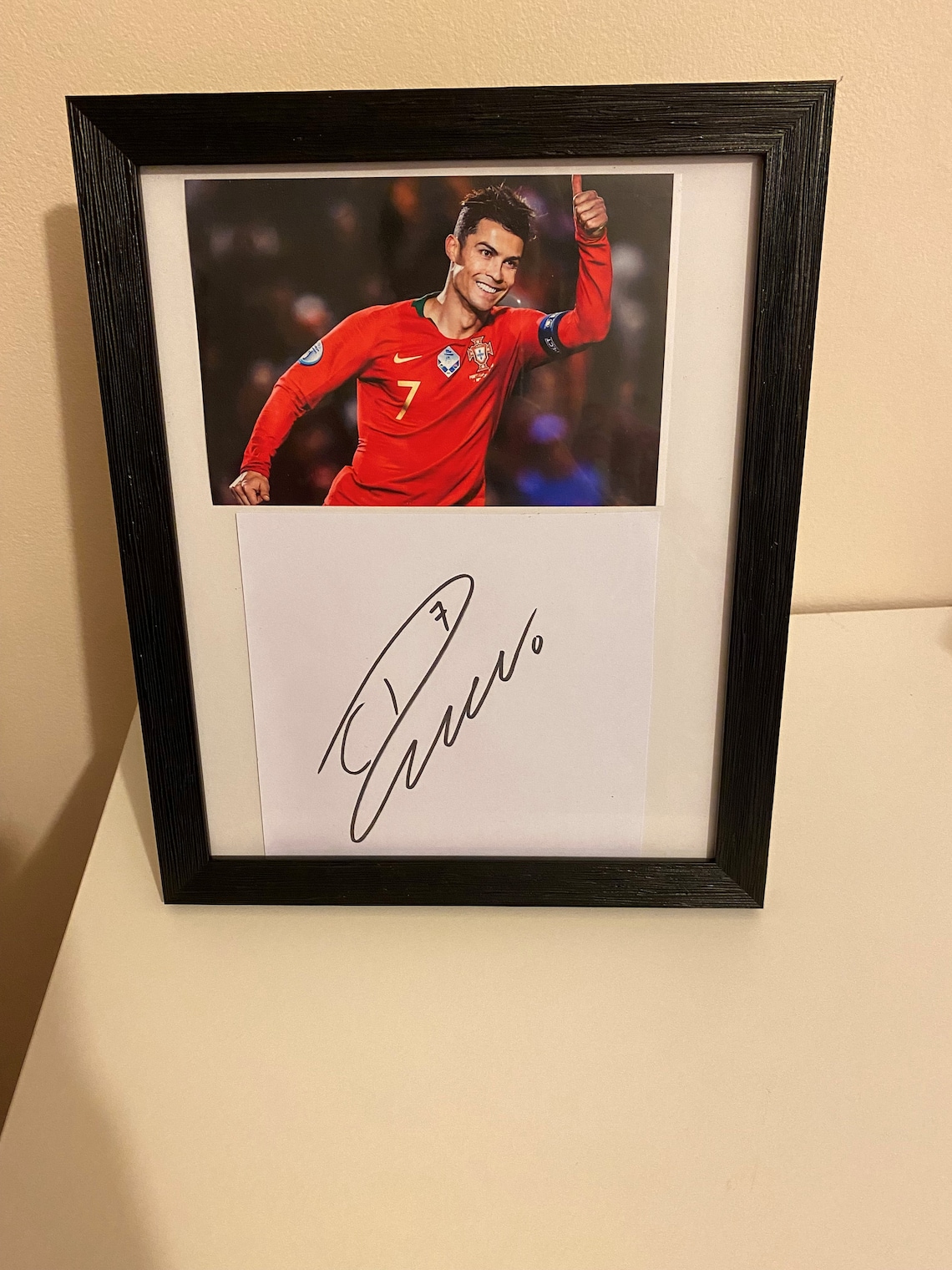 Cristiano Ronaldo Autograph Signed Photo Football Etsy