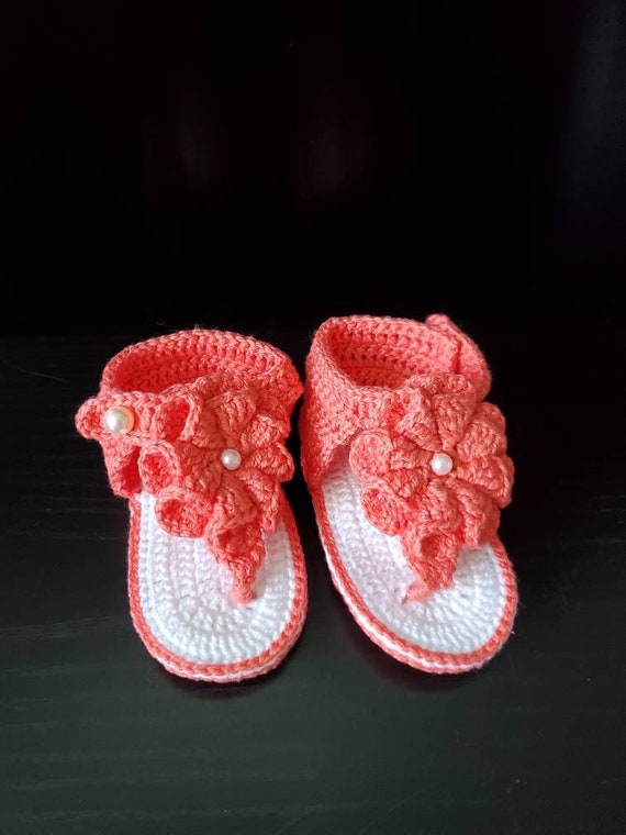 Baby Girl Booties Crochet Baby Girl Shoes Hand Crocheted Sandals