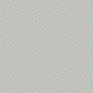 May include: A seamless pattern of small white flowers with pink centres on a light grey background.