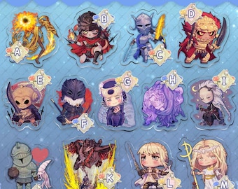 ER DLC SOTE Soulsborne Keychain, Messmer, Miquella, Radahn, Leda, Trina, Thiollier, Ansbach, Igon Bayle, Midra, Rellana, Freyja, Moore