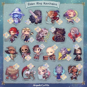 ER Soulsborn Schlüsselanhänger Ranni Blaidd Malenia Melina Marika Morgott Mohg Varre Rogier Patches Fia Alexander Malliketh Verkaufen Nepheli