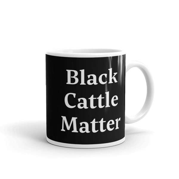 Black Cattle Matter et tasse à café Angus Bull