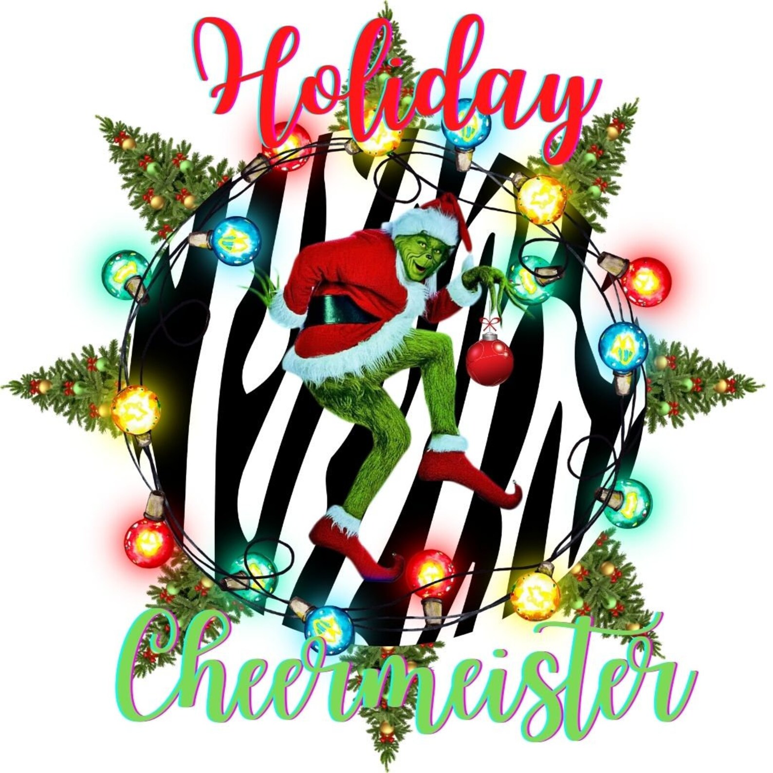 Grinch Holiday Cheermeister SVG Dancing Grinch Png Christmas | Etsy