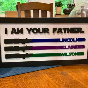 Soy tu/su/ella/su padre-Darth Vader Cita de Star Wars Día del Padre Día del Papá ARCHIVO DIGITAL sólo Sables de luz Glowforge sith jedi obi wan