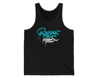 Custom Graffiti Style School Mascot Tank Top, Hand-Lettered Team Name
