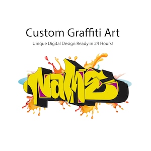 Custom Graffiti Name Art - Personalized Digital Artwork Ready in 24 Hours