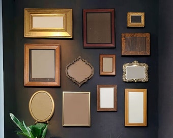 Assorted Frame Bundle | Gallery Wall Frames | Vintage Picture Frames | Unique Picture Frames | Gold Frames | Wood Frames | Boho Frames