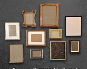 Vintage Gallery Wall Frames | Customizable, Thrifted Picture Bundle, Ready to Hang