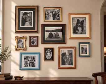 Gallery Wall Frames | Assorted Frame Bundle  | Vintage Picture Frames | Gold Frames | Wood Frames | Thrifted Frames | Second Hand frames