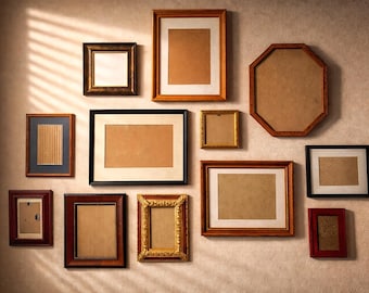 Gallery Wall Picture Frame | Vintage Picture Frames | Gallery Wall Frame Set | Assorted Frame Bundle | Wood Frames