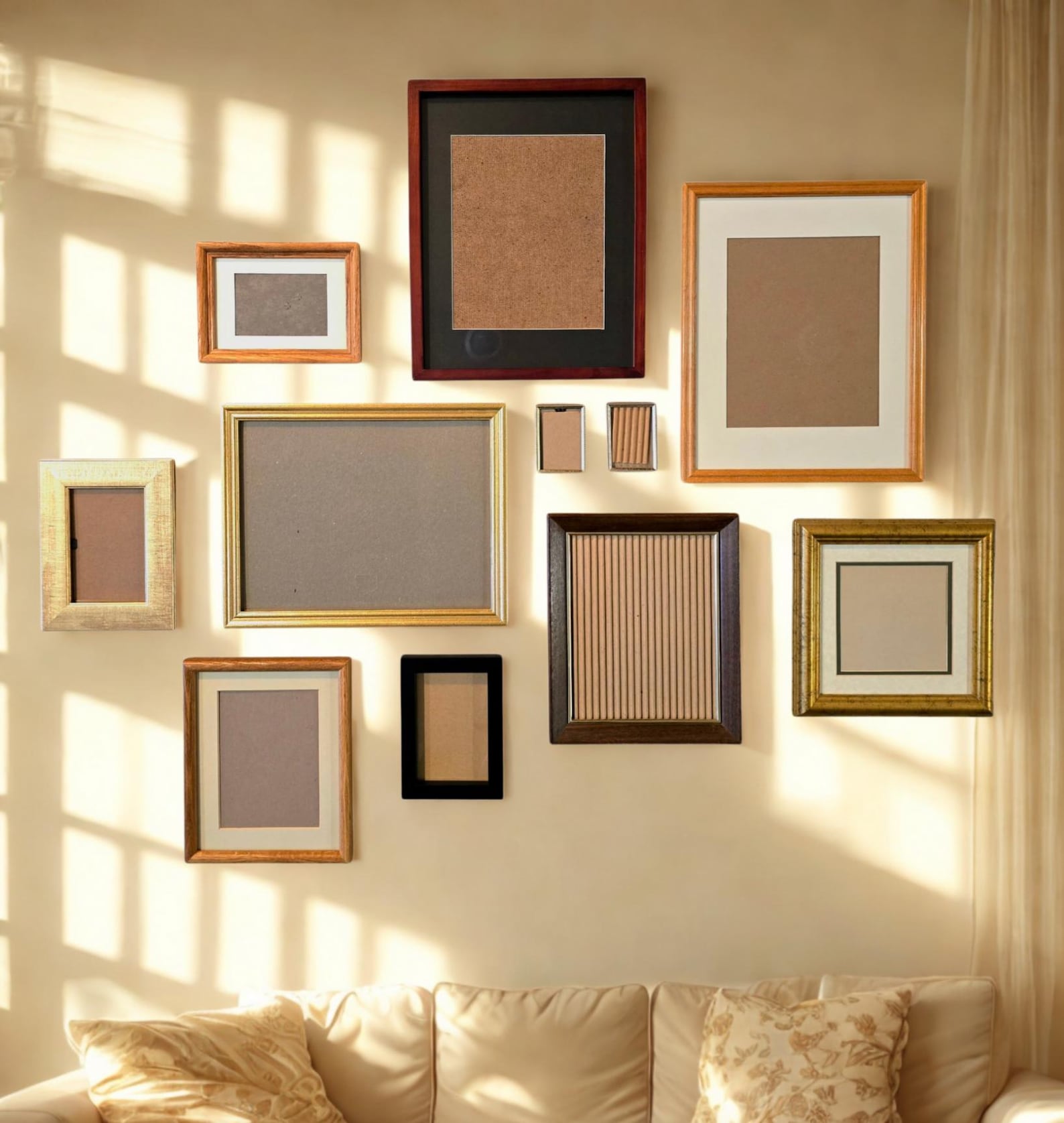 Picture Frame Bundle Vintage Picture Frames | Gallery Wall Set | Gold and Wood Frames ...