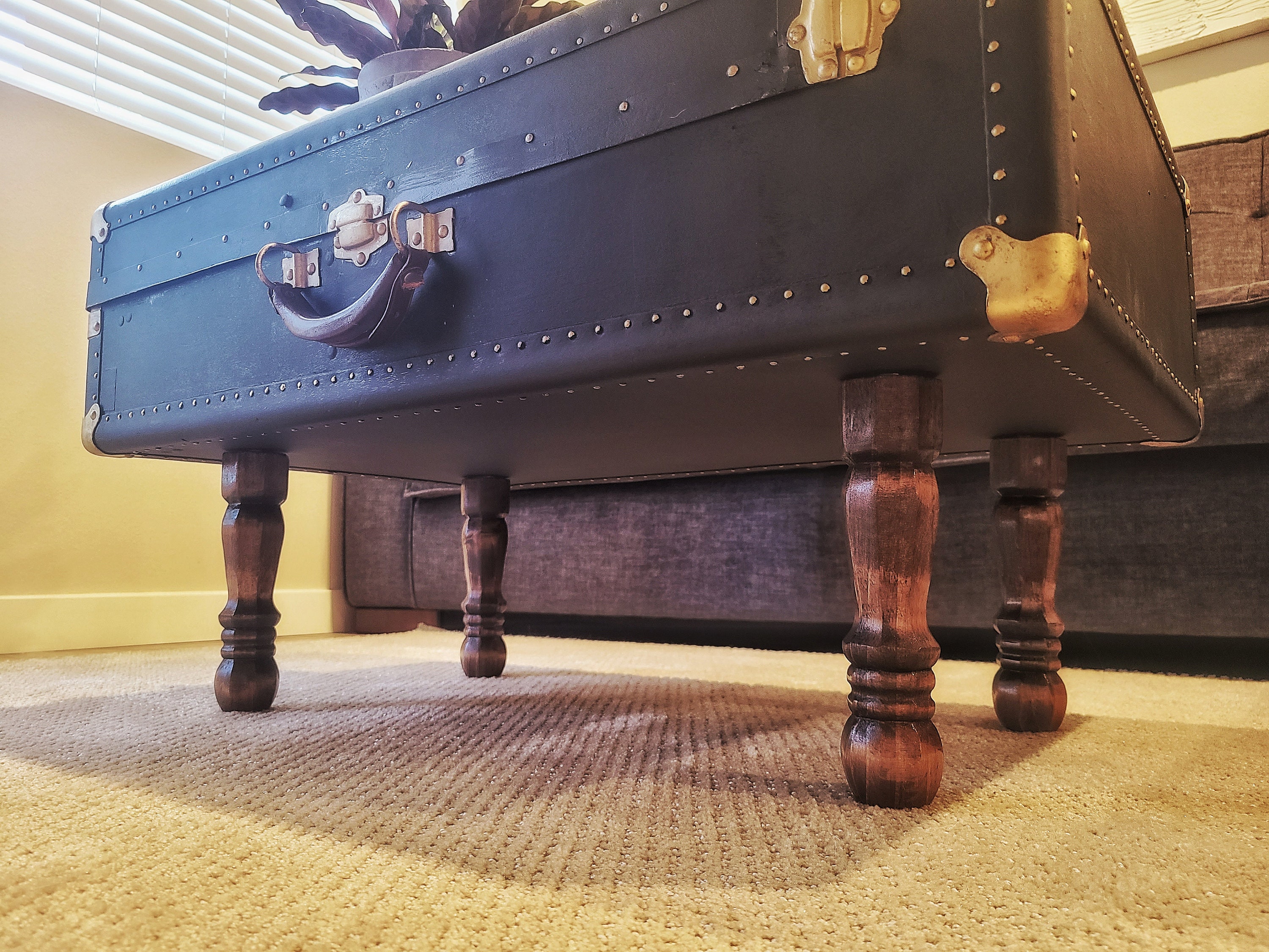 Vintage Trunk Coffee Table Steamer Trunk Table Vintage Etsy