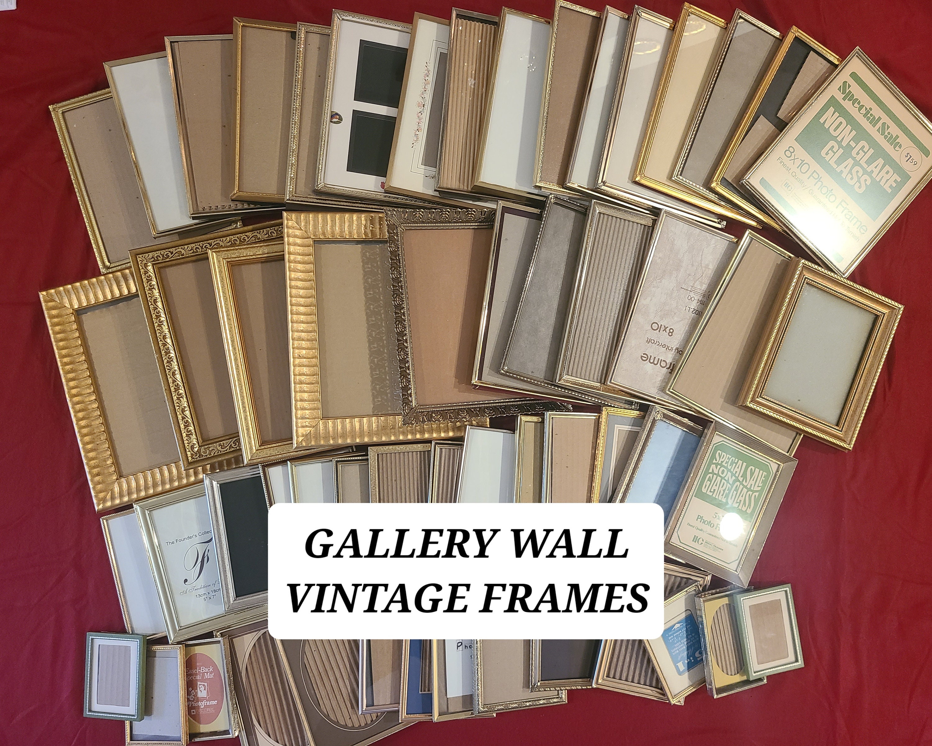12x12 Gallery Wall Set, Black Photo Frame Set, Handmade Custom Picture  Frames With Matting 