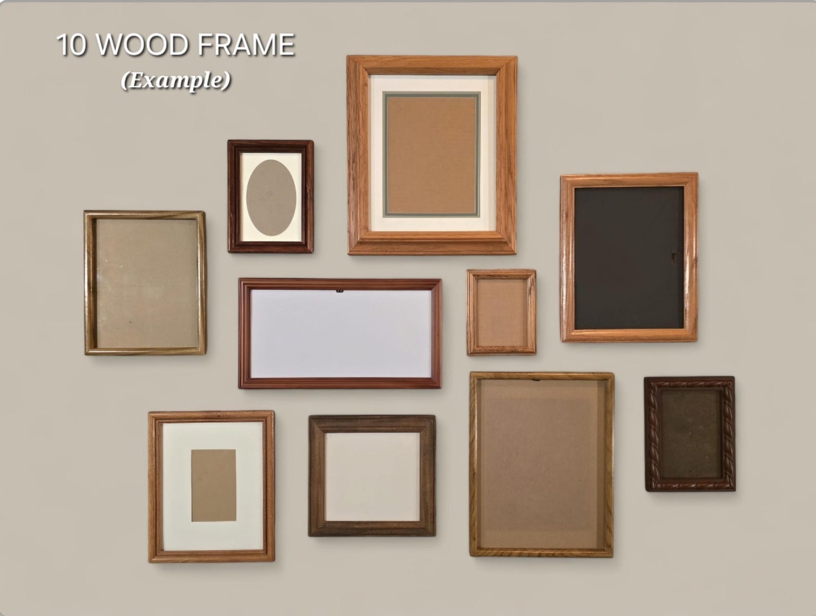Gallery Wall Frames | Vintage Picture Frames | Assorted Frame Bundle | Wedding Photo Wall | Wood Frames | Gold Picture Frames | Frame Bundle - 5 Frames, Yes, I have read it