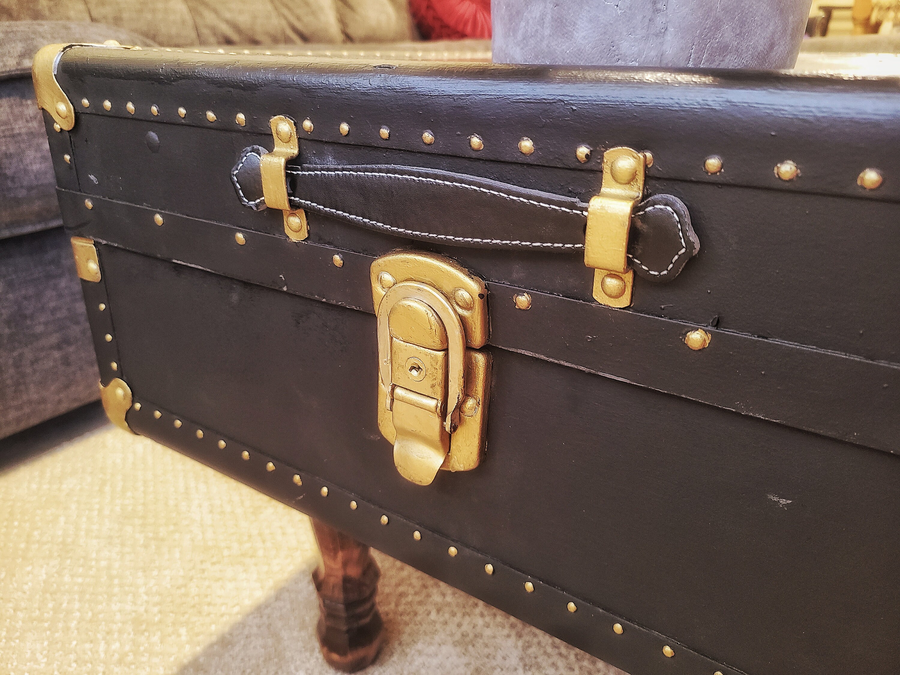 Vintage Trunk Coffee Table Steamer Trunk Table Vintage Etsy