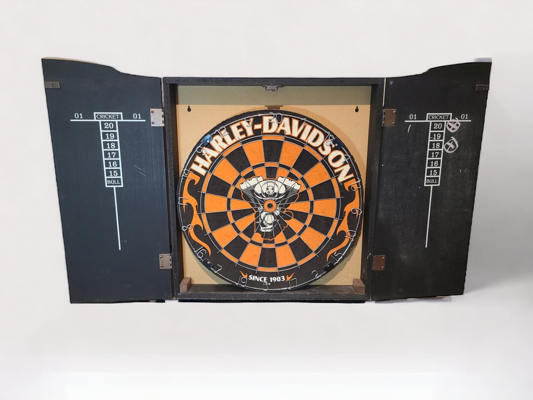 Harley Davidson Dart Board Vintage Harley Davidson Wood Etsy