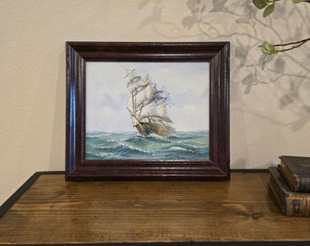 Ship Painting | Sailing Art | Vintage Artwork | Original Oil Painting | Boat Painting | Oil Painting | Real Painting | Pirate Art