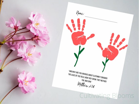 Handprint Craft for Kids Jesus' Sermon on the Mount. - Etsy
