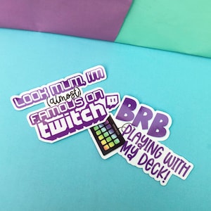 Twitch Streamer Vinyl Stickers, Streamer sticker, Twitch gift, Gamer gift, Almost famous on Twitch, Stream deck sticker, Funny stickers