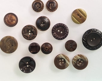 Vintage Brown Buttons