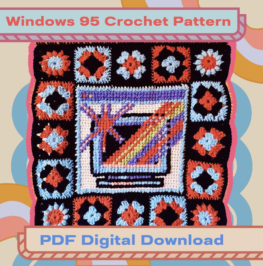 Windows 95 Pattern Windows 95 Powerstrip Tapestry Pattern - Retro Computer Wall Hanging ...