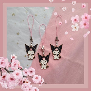 Cute Kitty Cat Phone Charm - Handmade - Keychain - Accessory - Perfect as Gift