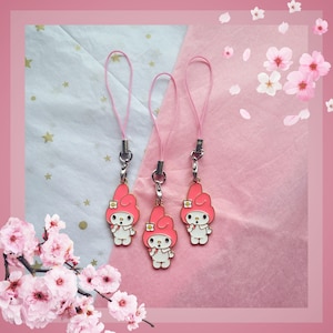 Cute Bunny Phone Charm - Handmade - Keychain - Accessory - Perfect as Gift