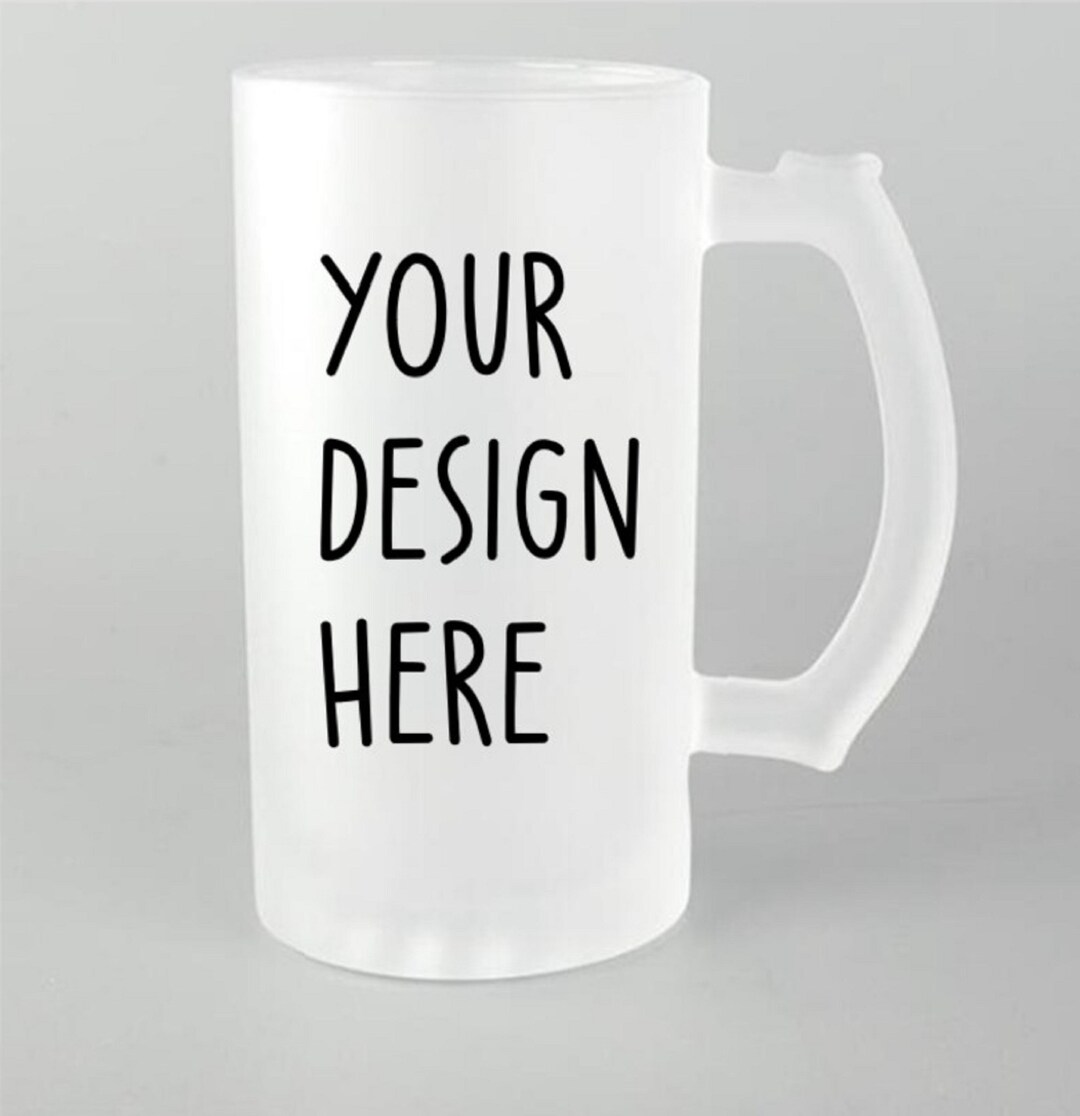 Personalized Mug Frosted Beer Mug, Beer Mug, Customized Beer Mug