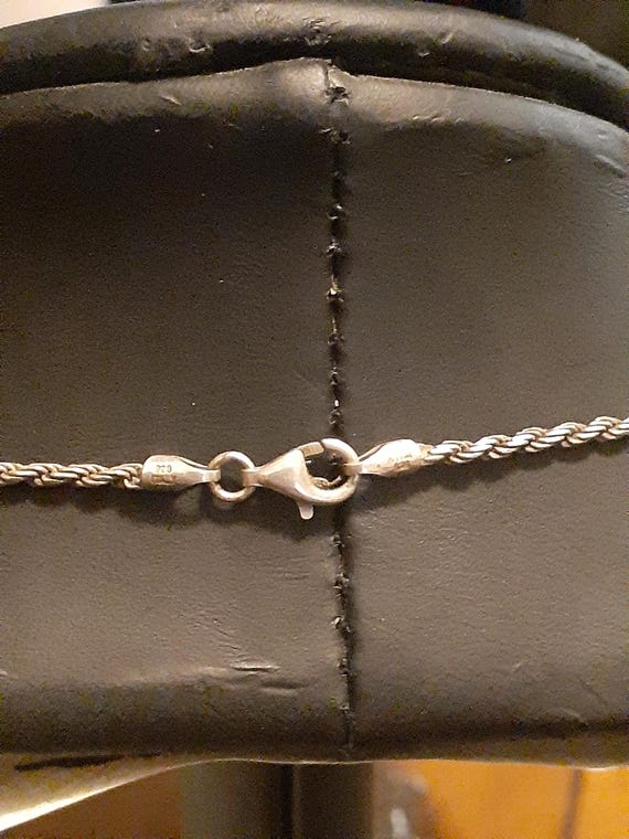Sterling silver solid turtle pendant rope necklac… - image 8