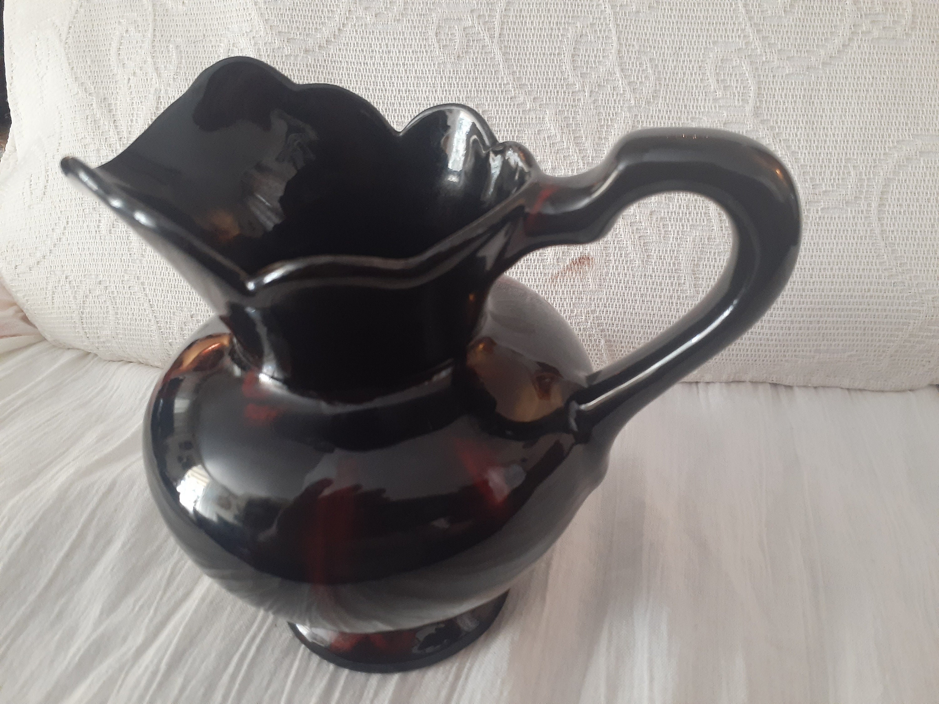 Ruby Red Decorative Glass Vase Etsy