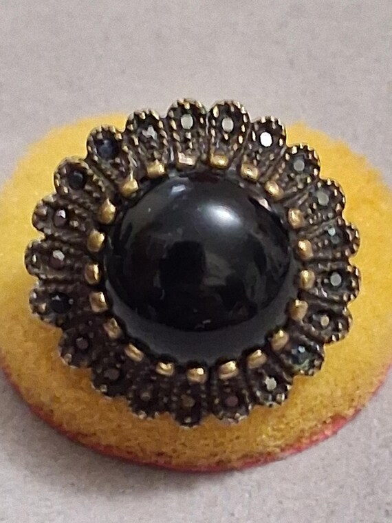 Premier Designs Imperial statement ring, black ag… - image 8