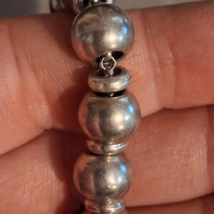 UNOde50 silver plated on-off asymmetrical ball & link toggle bracelet 7.5" image 10