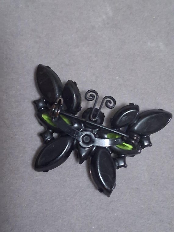 Regency? unsigned butterfly brooch, multi cut and… - image 6