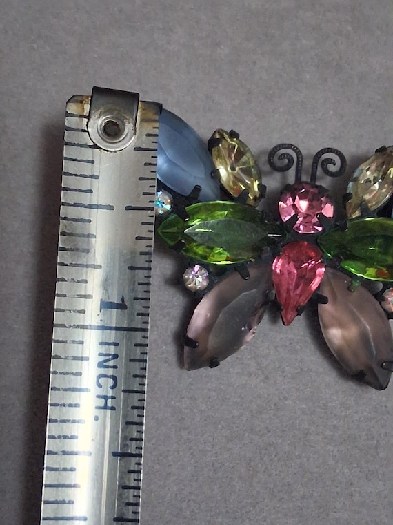 Regency? unsigned butterfly brooch, multi cut and… - image 4