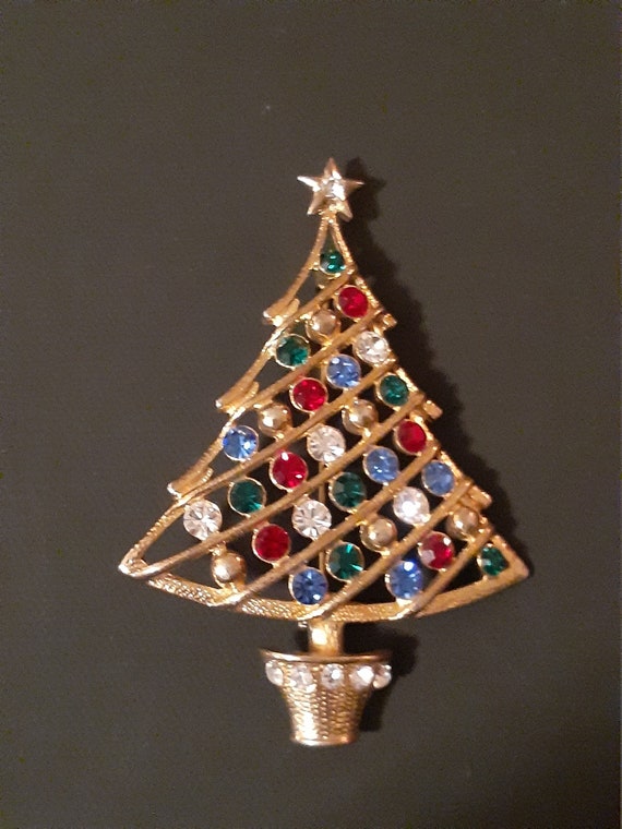 Eisenberg Ice Christmas tree brooch