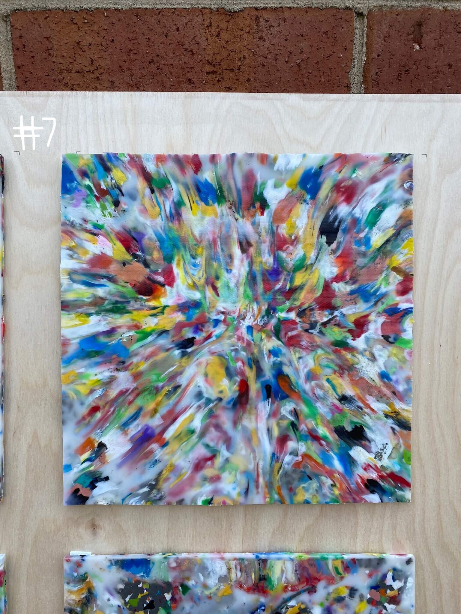 Colorful Abstract Recycled Plastic Wall Art Set. Versatile Ecofriendly