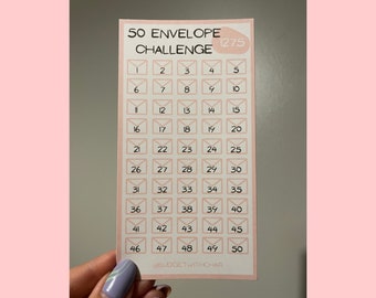 50 Envelope Challenge - Savings Challenges | Cash Stuffing | Cash Envelopes | A6 | Laminated